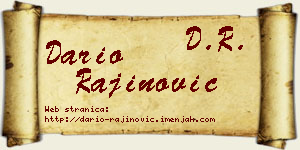 Dario Rajinović vizit kartica